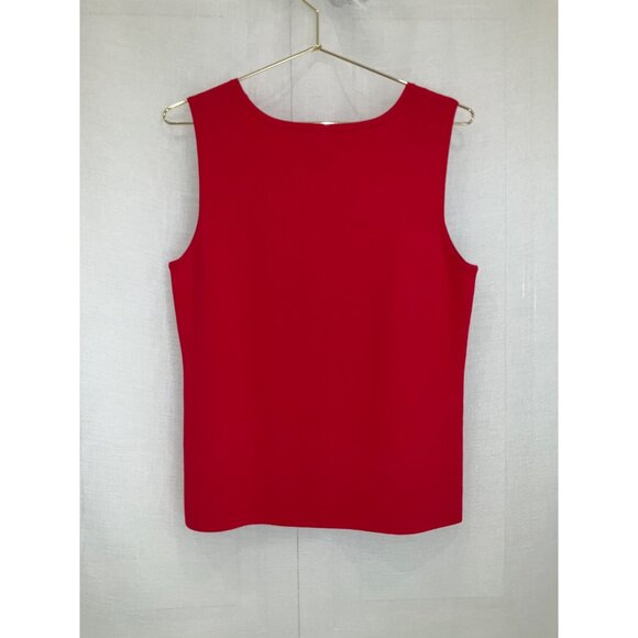 Chico's Scoop neck Tank top Zen Karma SL Knit Red size 1 Medium - Picture 3 of 4